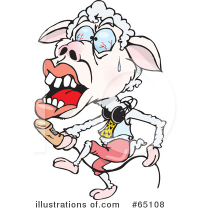 Royalty-Free (RF) Lamb Clipart Illustration by Dennis Holmes Designs - Stock Sample #65108