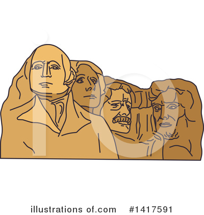 Mount Rushmore Clipart #1417591 by Vector Tradition SM
