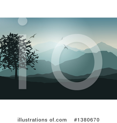 Royalty-Free (RF) Landscape Clipart Illustration by KJ Pargeter - Stock Sample #1380670