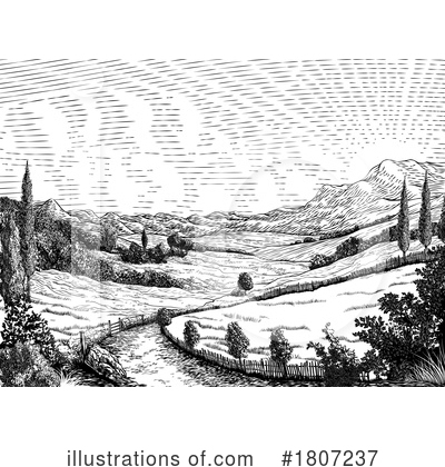 Vineyard Clipart #1807237 by AtStockIllustration