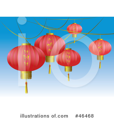 Chinese Lanterns Clipart #46468 by Eugene