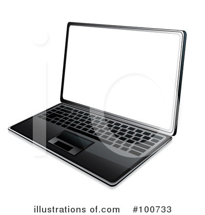 Royalty-Free (RF) Laptop Clipart Illustration by MilsiArt - Stock Sample #100733