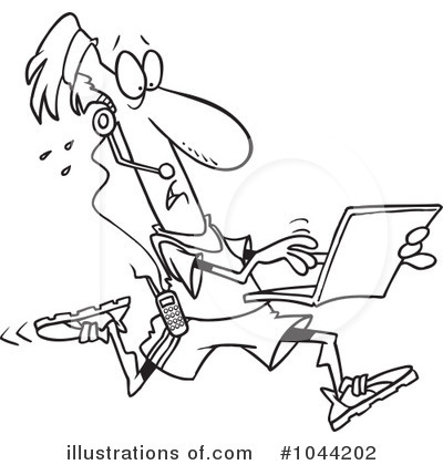 Royalty-Free (RF) Laptop Clipart Illustration by toonaday - Stock Sample #1044202