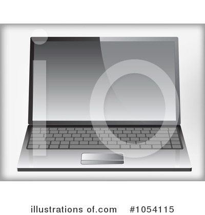 Royalty-Free (RF) Laptop Clipart Illustration by vectorace - Stock Sample #1054115