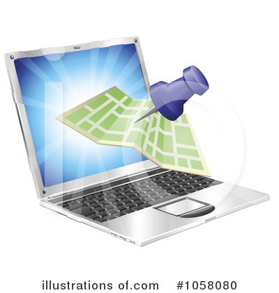Royalty-Free (RF) Laptop Clipart Illustration by AtStockIllustration - Stock Sample #1058080