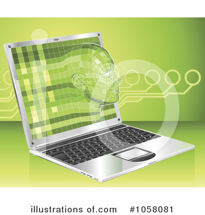 Royalty-Free (RF) Laptop Clipart Illustration by AtStockIllustration - Stock Sample #1058081