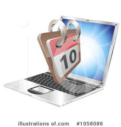 Royalty-Free (RF) Laptop Clipart Illustration by AtStockIllustration - Stock Sample #1058086