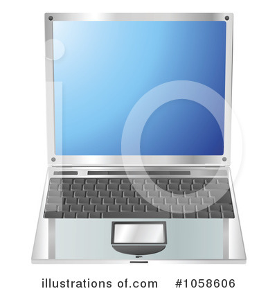Royalty-Free (RF) Laptop Clipart Illustration by AtStockIllustration - Stock Sample #1058606