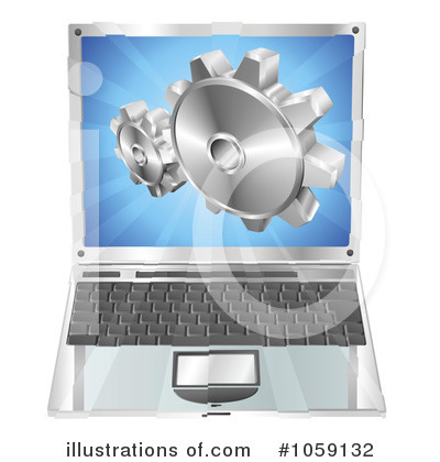 Royalty-Free (RF) Laptop Clipart Illustration by AtStockIllustration - Stock Sample #1059132
