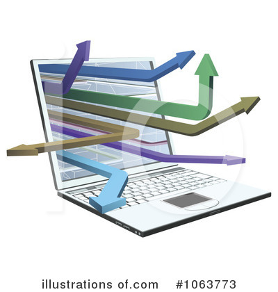 Royalty-Free (RF) Laptop Clipart Illustration by AtStockIllustration - Stock Sample #1063773