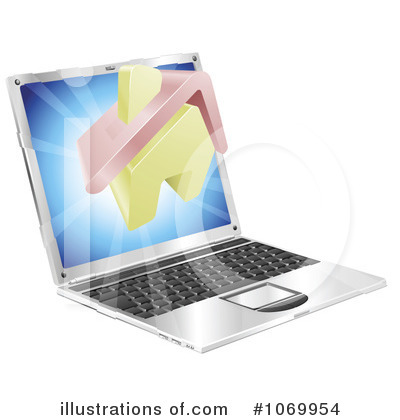 Royalty-Free (RF) Laptop Clipart Illustration by AtStockIllustration - Stock Sample #1069954