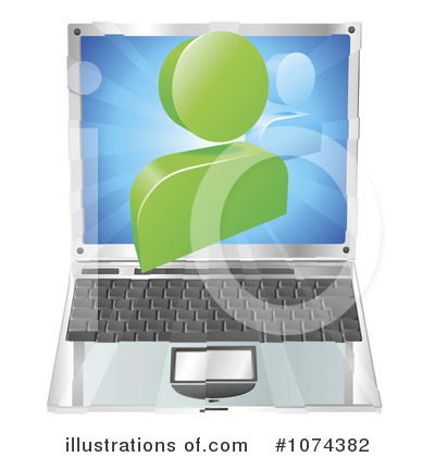 Royalty-Free (RF) Laptop Clipart Illustration by AtStockIllustration - Stock Sample #1074382