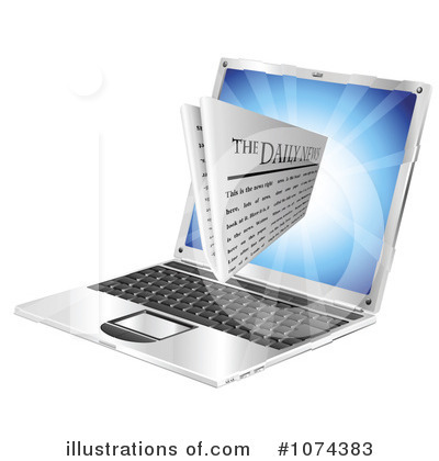 Royalty-Free (RF) Laptop Clipart Illustration by AtStockIllustration - Stock Sample #1074383