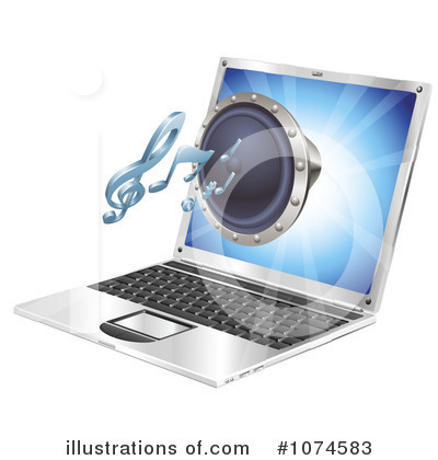 Royalty-Free (RF) Laptop Clipart Illustration by AtStockIllustration - Stock Sample #1074583