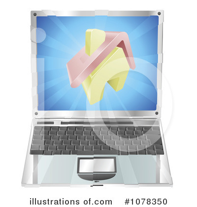 Royalty-Free (RF) Laptop Clipart Illustration by AtStockIllustration - Stock Sample #1078350
