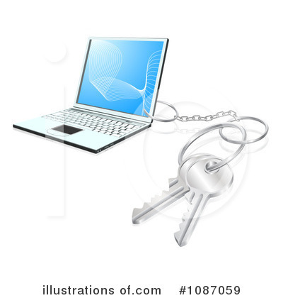 Royalty-Free (RF) Laptop Clipart Illustration by AtStockIllustration - Stock Sample #1087059