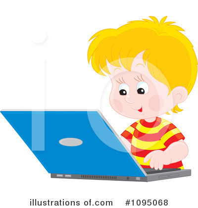 Royalty-Free (RF) Laptop Clipart Illustration by Alex Bannykh - Stock Sample #1095068