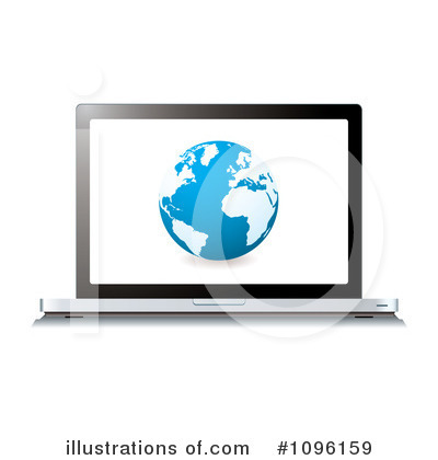 Royalty-Free (RF) Laptop Clipart Illustration by michaeltravers - Stock Sample #1096159