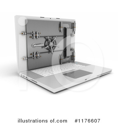 Royalty-Free (RF) Laptop Clipart Illustration by KJ Pargeter - Stock Sample #1176607