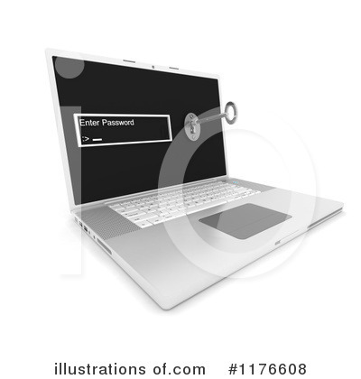 Royalty-Free (RF) Laptop Clipart Illustration by KJ Pargeter - Stock Sample #1176608