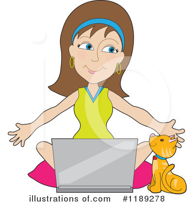 Royalty-Free (RF) Laptop Clipart Illustration by Maria Bell - Stock Sample #1189278