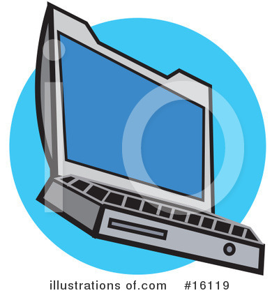 Royalty-Free (RF) Laptop Clipart Illustration by Andy Nortnik - Stock Sample #16119