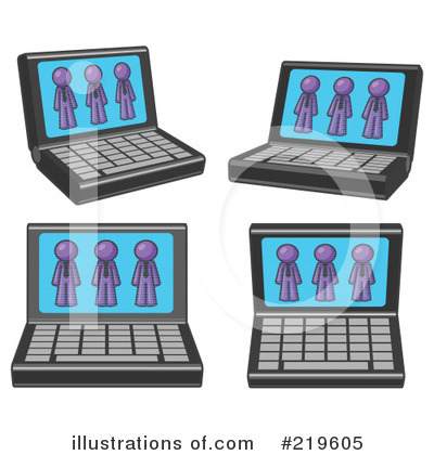 Royalty-Free (RF) Laptop Clipart Illustration by Leo Blanchette - Stock Sample #219605