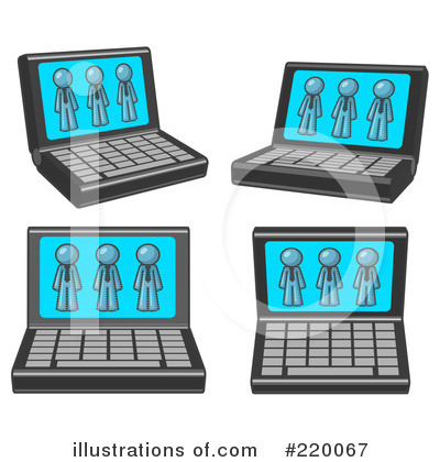 Royalty-Free (RF) Laptop Clipart Illustration by Leo Blanchette - Stock Sample #220067
