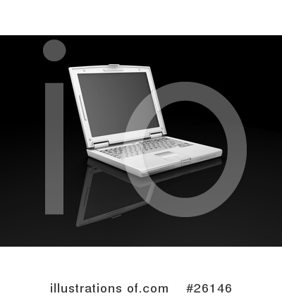 Royalty-Free (RF) Laptop Clipart Illustration by KJ Pargeter - Stock Sample #26146