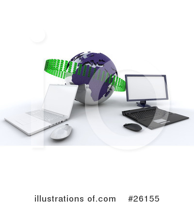 Royalty-Free (RF) Laptop Clipart Illustration by KJ Pargeter - Stock Sample #26155
