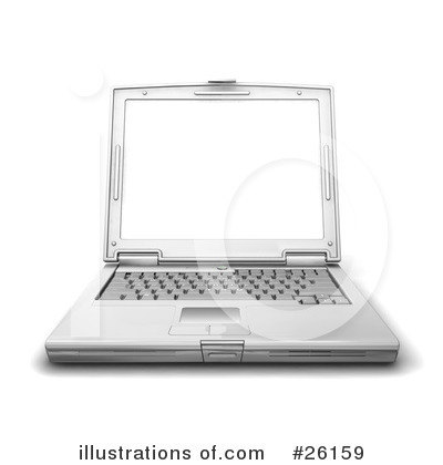 Royalty-Free (RF) Laptop Clipart Illustration by KJ Pargeter - Stock Sample #26159