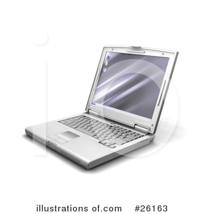 Royalty-Free (RF) Laptop Clipart Illustration by KJ Pargeter - Stock Sample #26163
