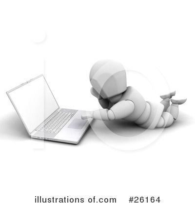 Royalty-Free (RF) Laptop Clipart Illustration by KJ Pargeter - Stock Sample #26164