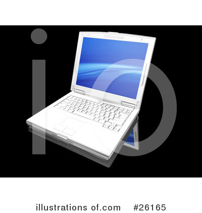 Royalty-Free (RF) Laptop Clipart Illustration by KJ Pargeter - Stock Sample #26165