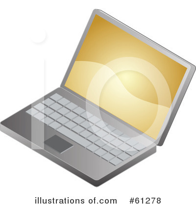Royalty-Free (RF) Laptop Clipart Illustration by Kheng Guan Toh - Stock Sample #61278