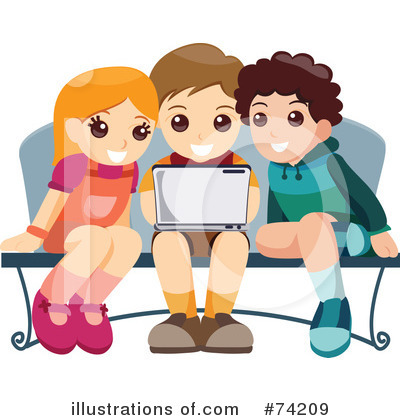 Royalty-Free (RF) Laptop Clipart Illustration by BNP Design Studio - Stock Sample #74209