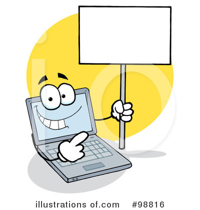 Royalty-Free (RF) Laptop Clipart Illustration by Hit Toon - Stock Sample #98816