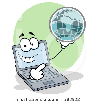 Royalty-Free (RF) Laptop Clipart Illustration by Hit Toon - Stock Sample #98822