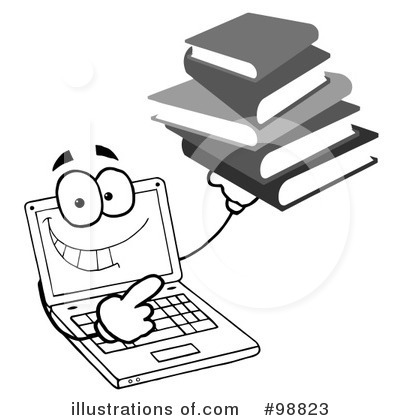 Royalty-Free (RF) Laptop Clipart Illustration by Hit Toon - Stock Sample #98823
