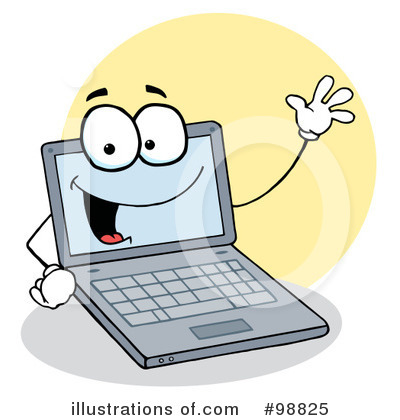 Royalty-Free (RF) Laptop Clipart Illustration by Hit Toon - Stock Sample #98825
