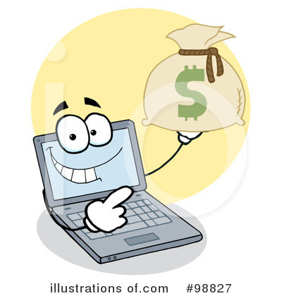Royalty-Free (RF) Laptop Clipart Illustration by Hit Toon - Stock Sample #98827