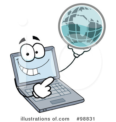 Royalty-Free (RF) Laptop Clipart Illustration by Hit Toon - Stock Sample #98831