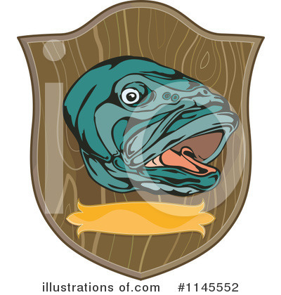 Royalty-Free (RF) Largemouth Bass Clipart Illustration by patrimonio - Stock Sample #1145552