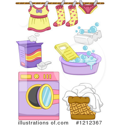 Royalty-Free (RF) Laundry Clipart Illustration by BNP Design Studio - Stock Sample #1212367