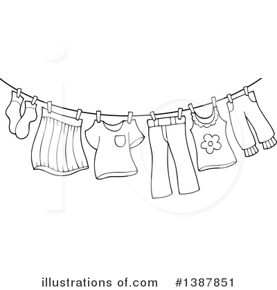 Royalty-Free (RF) Laundry Clipart Illustration by visekart - Stock Sample #1387851