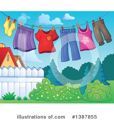 Royalty-Free (RF) Laundry Clipart Illustration by visekart - Stock Sample #1387855