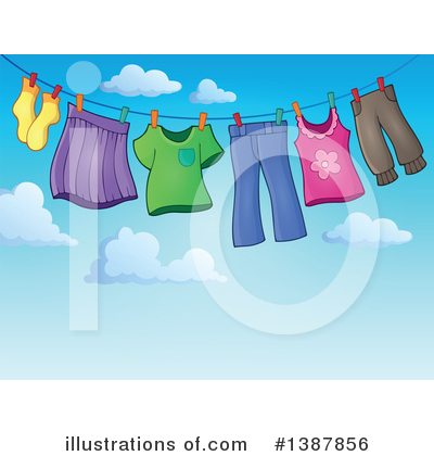 Royalty-Free (RF) Laundry Clipart Illustration by visekart - Stock Sample #1387856