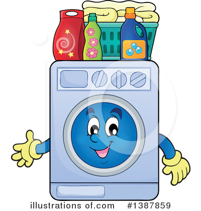 Royalty-Free (RF) Laundry Clipart Illustration by visekart - Stock Sample #1387859
