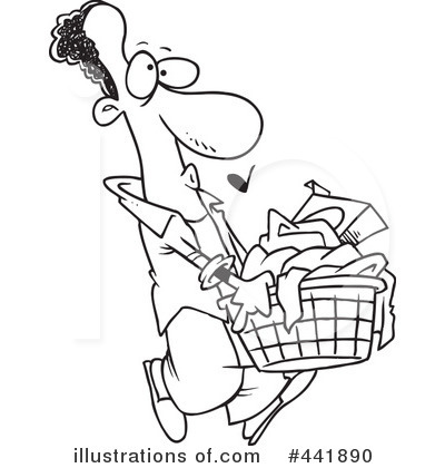 Royalty-Free (RF) Laundry Clipart Illustration by toonaday - Stock Sample #441890
