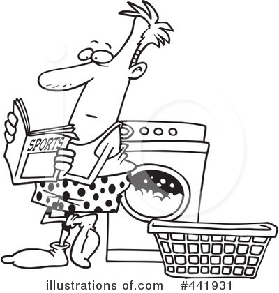 Royalty-Free (RF) Laundry Clipart Illustration by toonaday - Stock Sample #441931